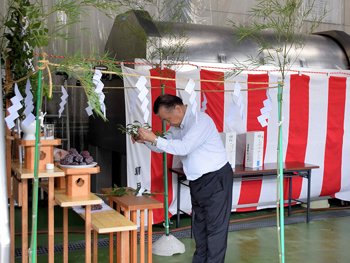 仕込み安全祈願祭の様子